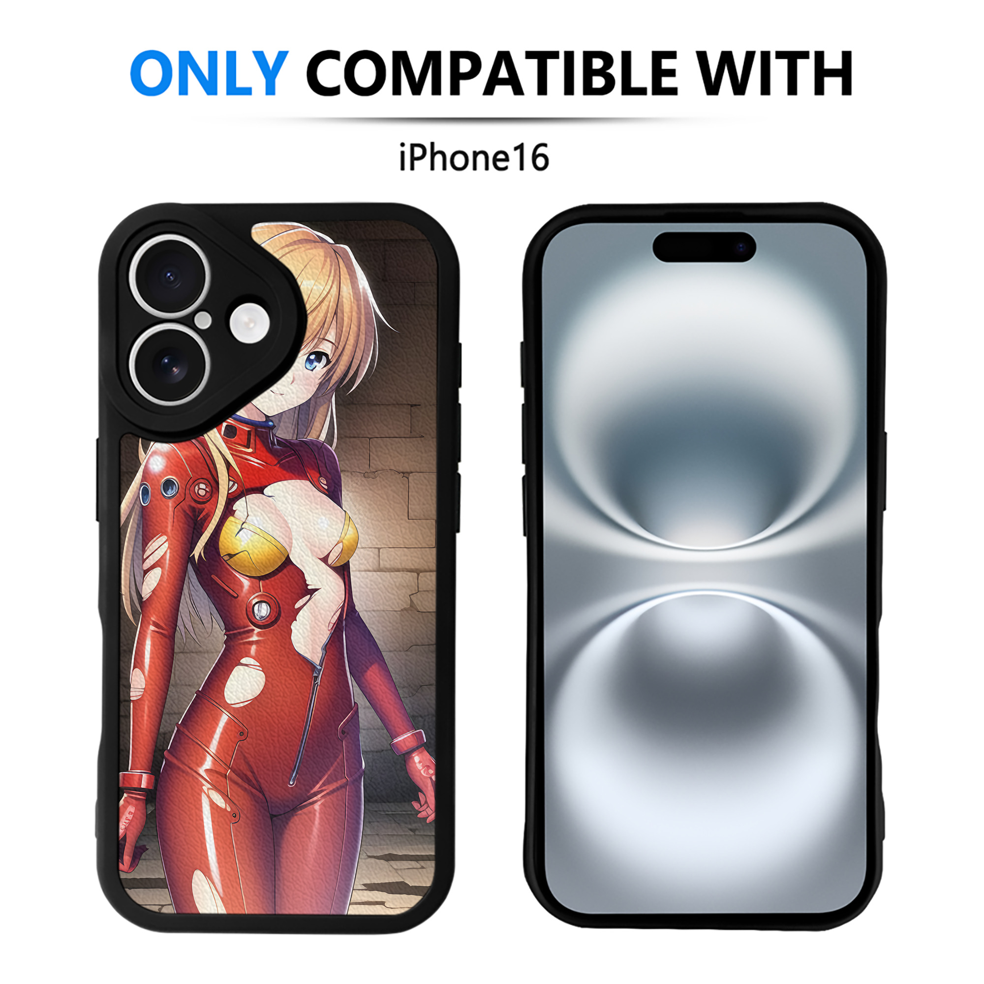 （画像用） EVA 新世紀エヴァンゲリオン 【iPhone 16シリーズ対応】シリコンスマホケース（レザー調） 材質：シリコン